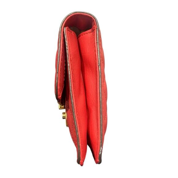 MICHAEL‎ Michael Kors SLOAN MESSENGER Red and Gold Crossbody Bag - Picture 5 of 7